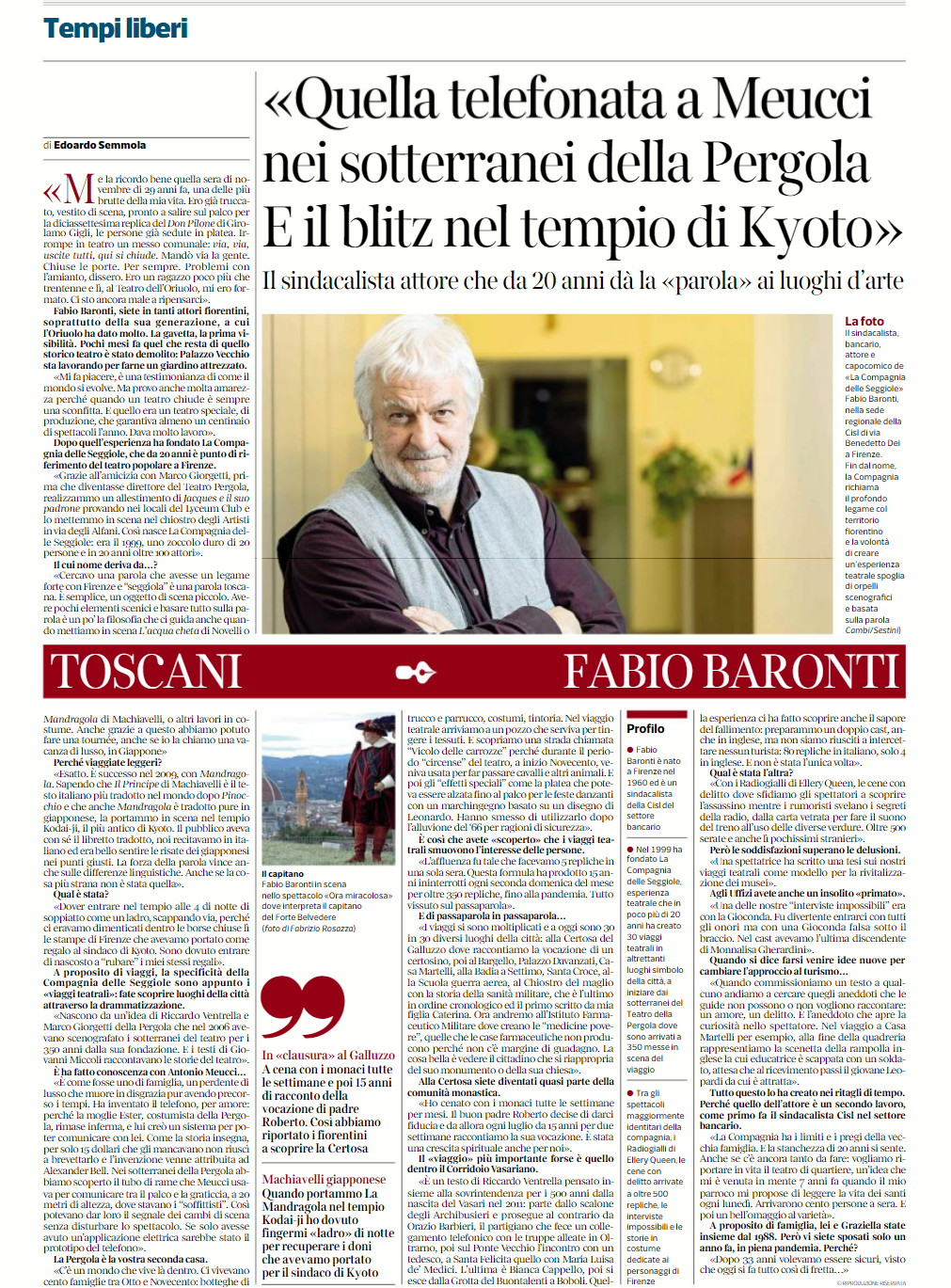 Intervista a Fabio Baronti La Compagnia delle Seggiole 