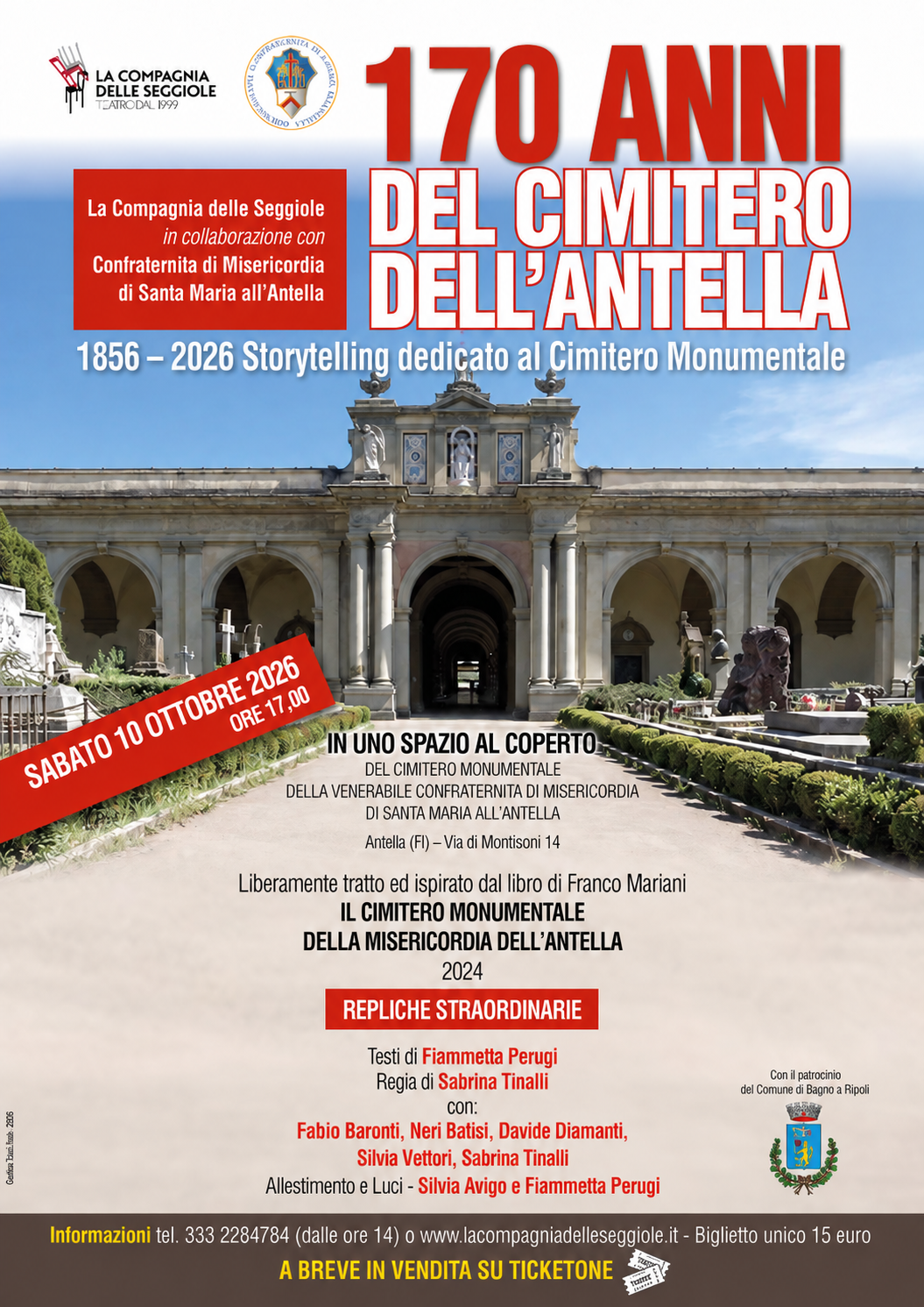Locandina 170 anni del Cimitero dell'Antella - 10 ottobre 2026