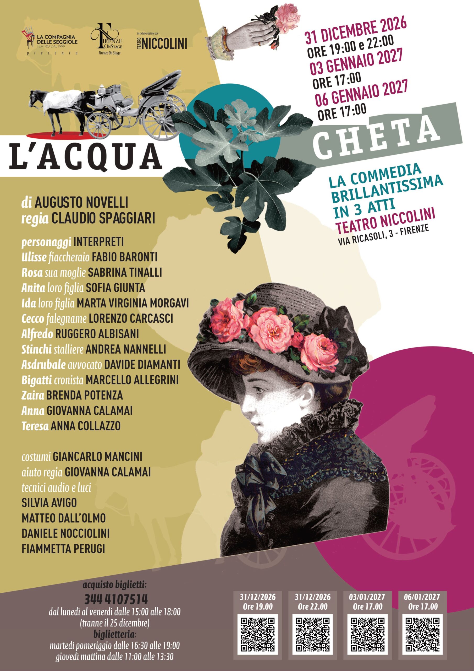 Locandina L’Acqua Cheta 2026-2027 al Teatro Niccolini