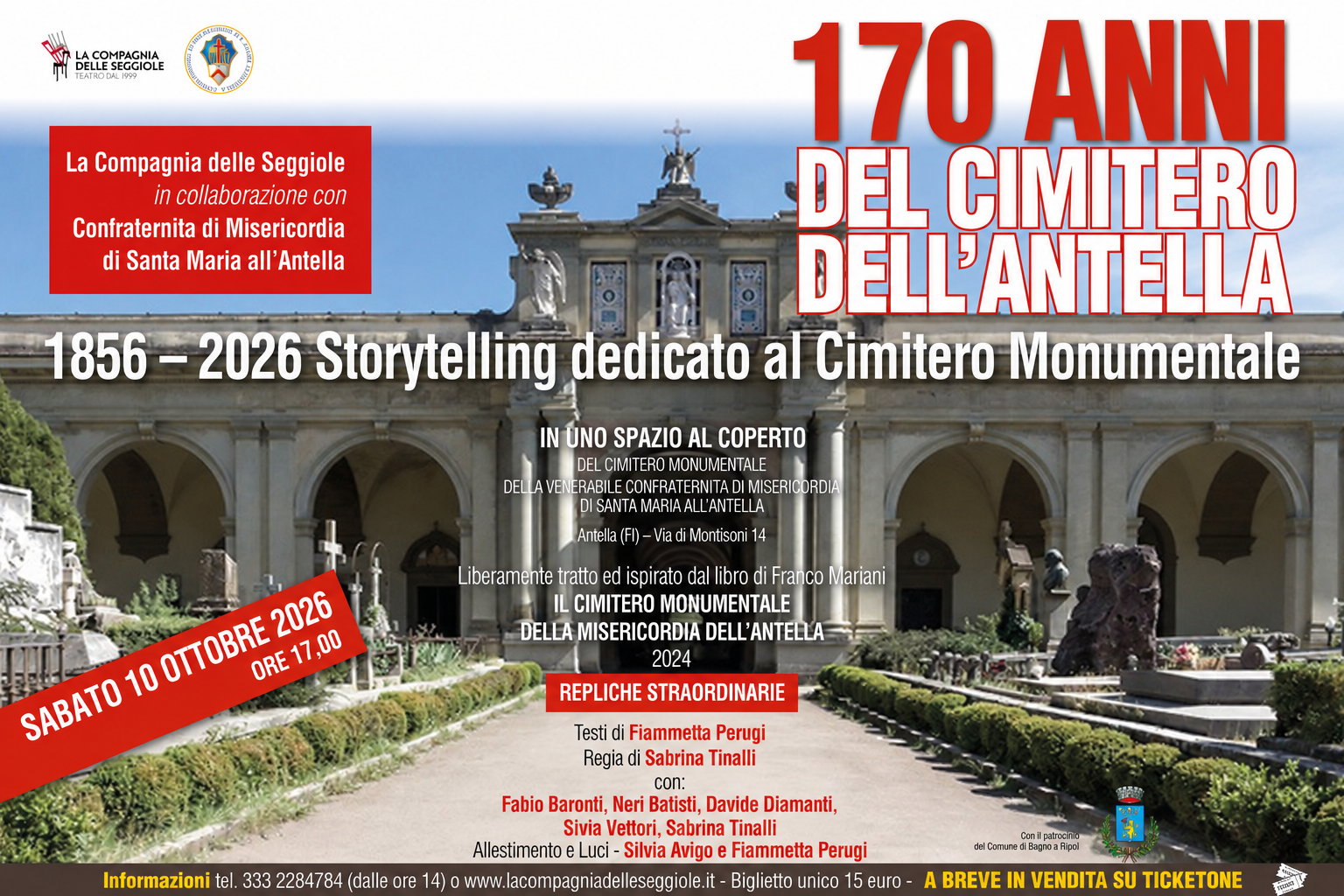 170 anni del Cimitero dell'Antella - replica straordinaria 10 ottobre 2026